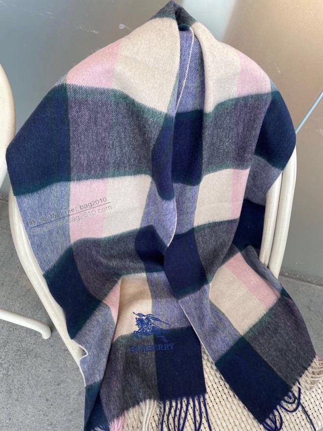 Burberry秋冬單品情侶款羊絨圍巾 巴寶莉2021新款格子圍巾  mmj1409